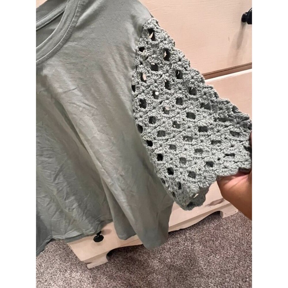 Joie crochet sleeve t shirt - Picture 2 of 6